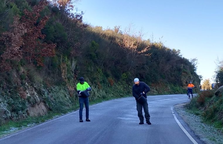 Proteção Civil de Oliveira do Hospital espalha 4.000 quilos de sal nas estradas do concelho