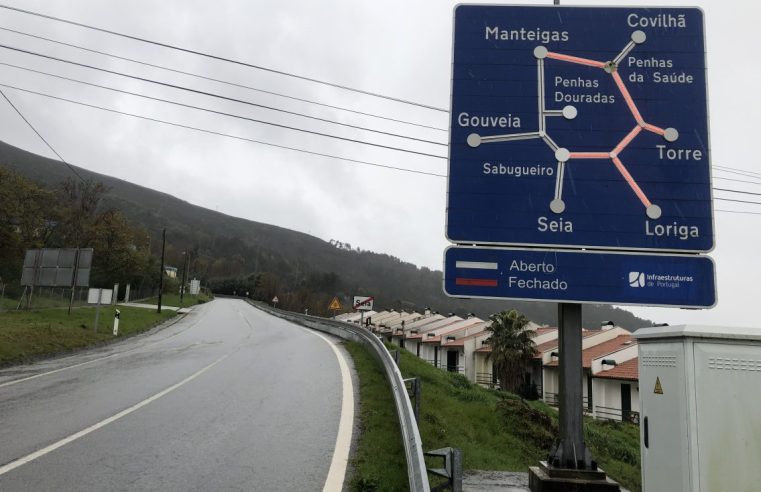 Neve obriga a fechar todas as estradas no maciço central da Serra da Estrela