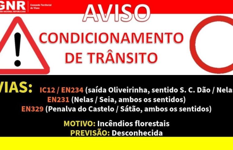 Estrada entre Seia e Nelas cortada nos dois sentidos