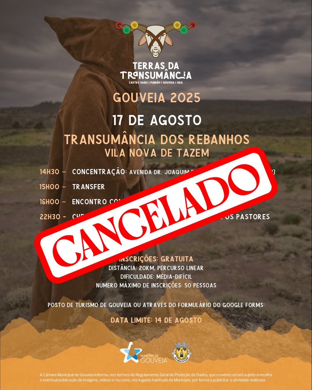 Município de Gouveia cancela caminhada de acompanhamento da descida dos rebanhos