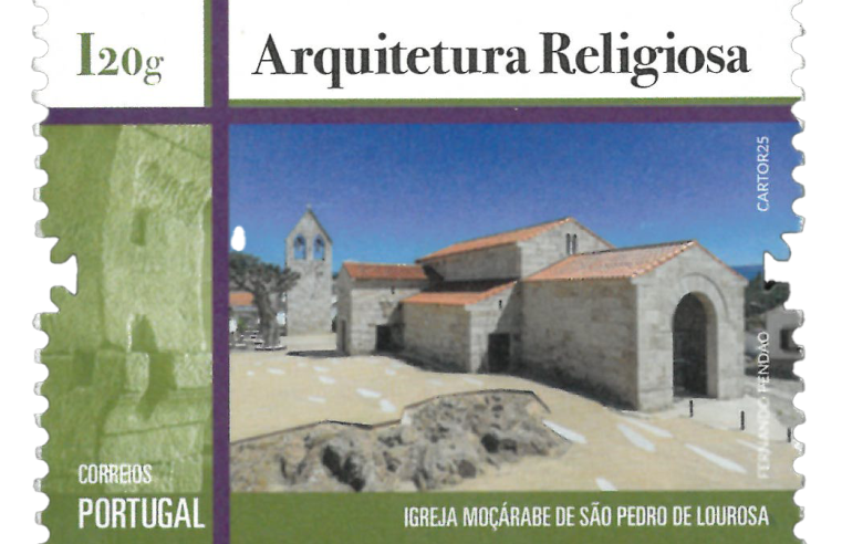 Igreja Moçárabe de Lourosa representada em coleção de selos dos CTT