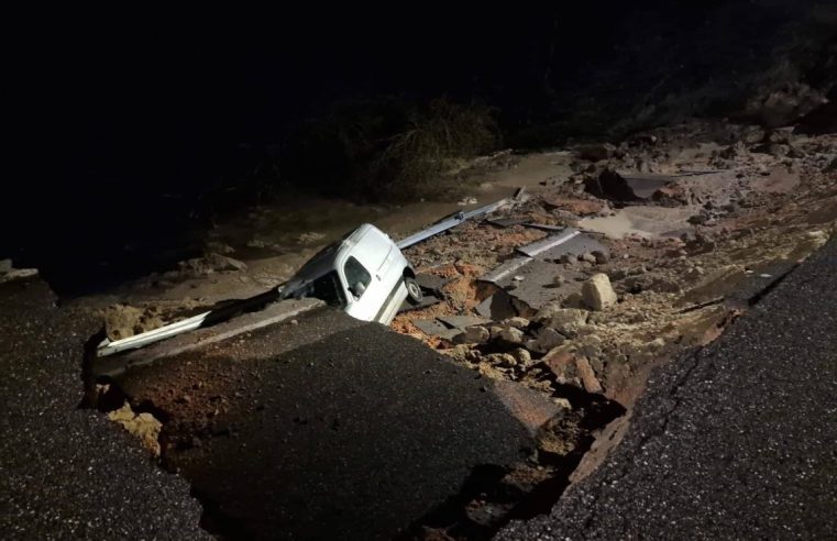 Estrada cede entre Penalva de Alva e Caldas de São Paulo
