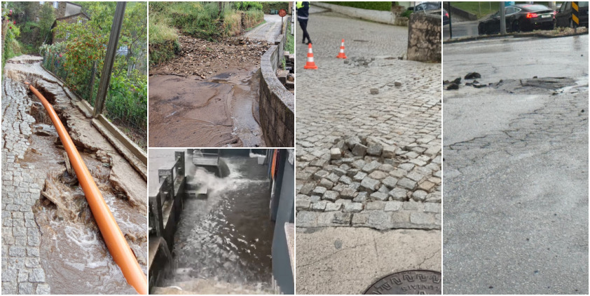 Chuva intensa provoca danos em várias localidades do concelho de Seia