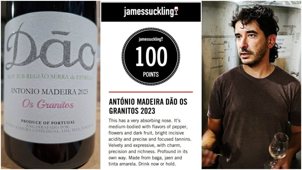 Vinho de António Madeira, produzido em Seia, alcança 100 pontos de James Suckling